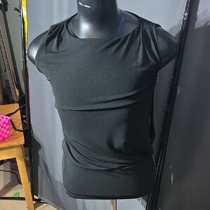 NWT Ann Taylor Zip Side Black Tank SMALL